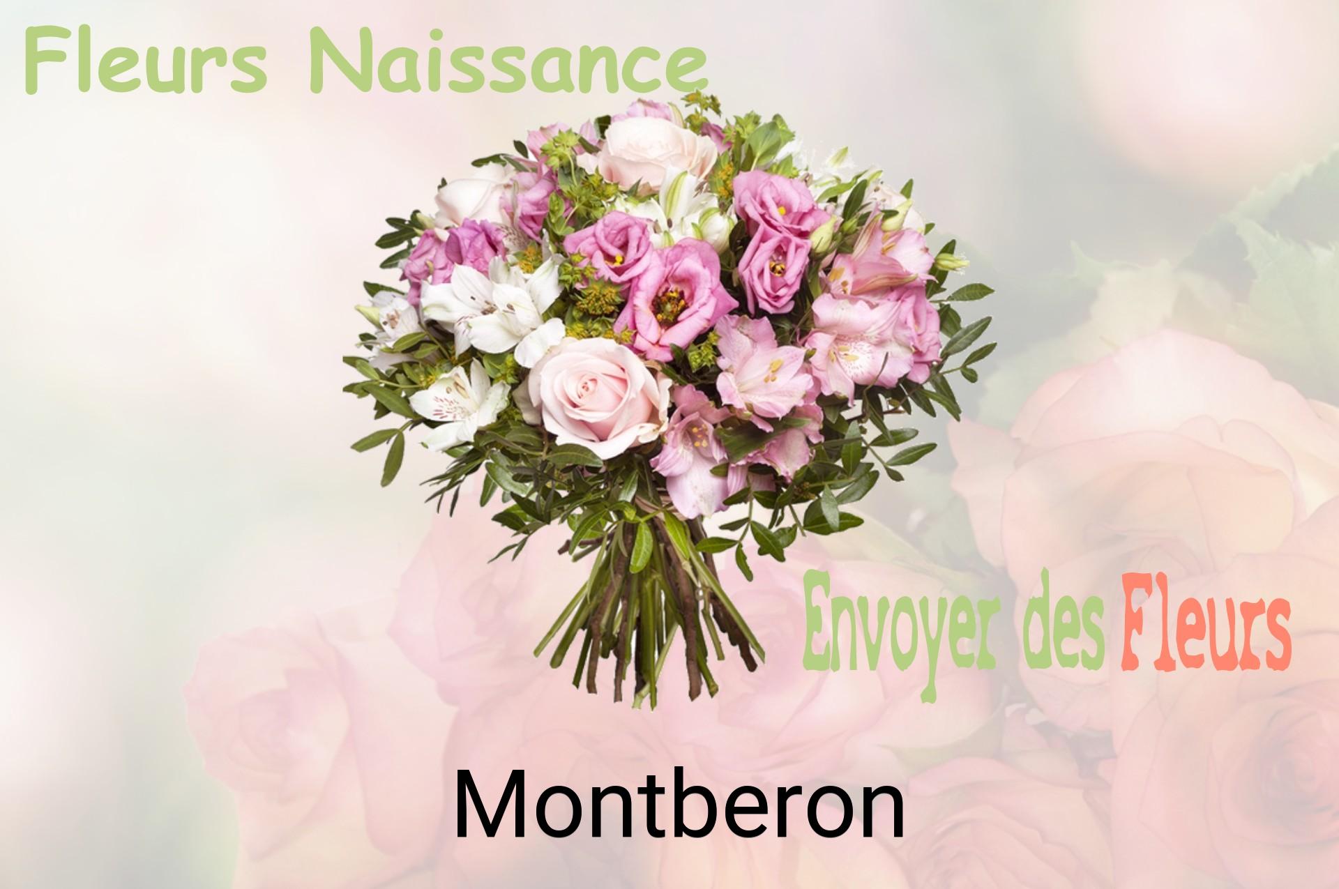 Bouquet de fleurs de naissance livré à Montberon