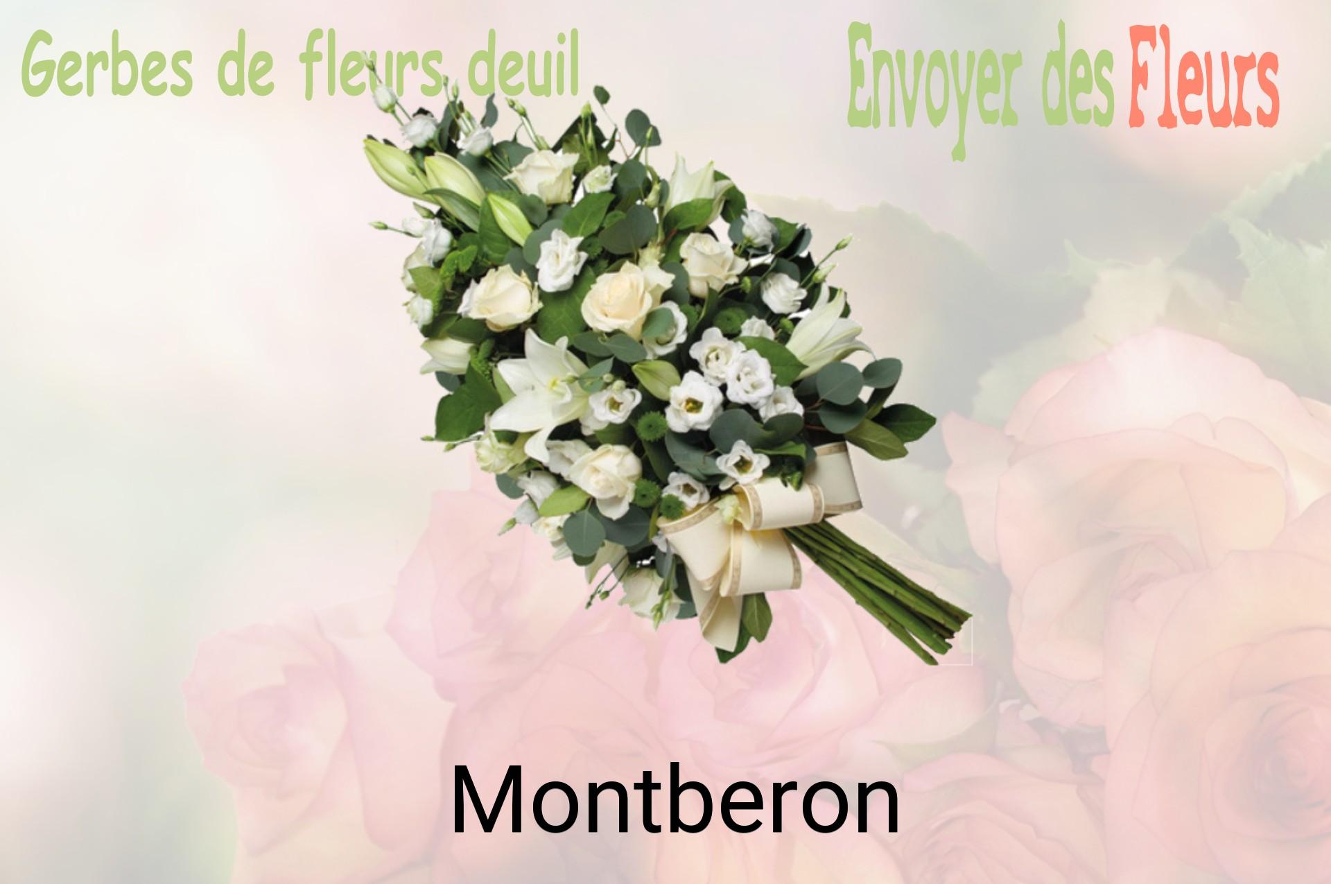 Gerbe de fleurs de deuil livrée à Montberon